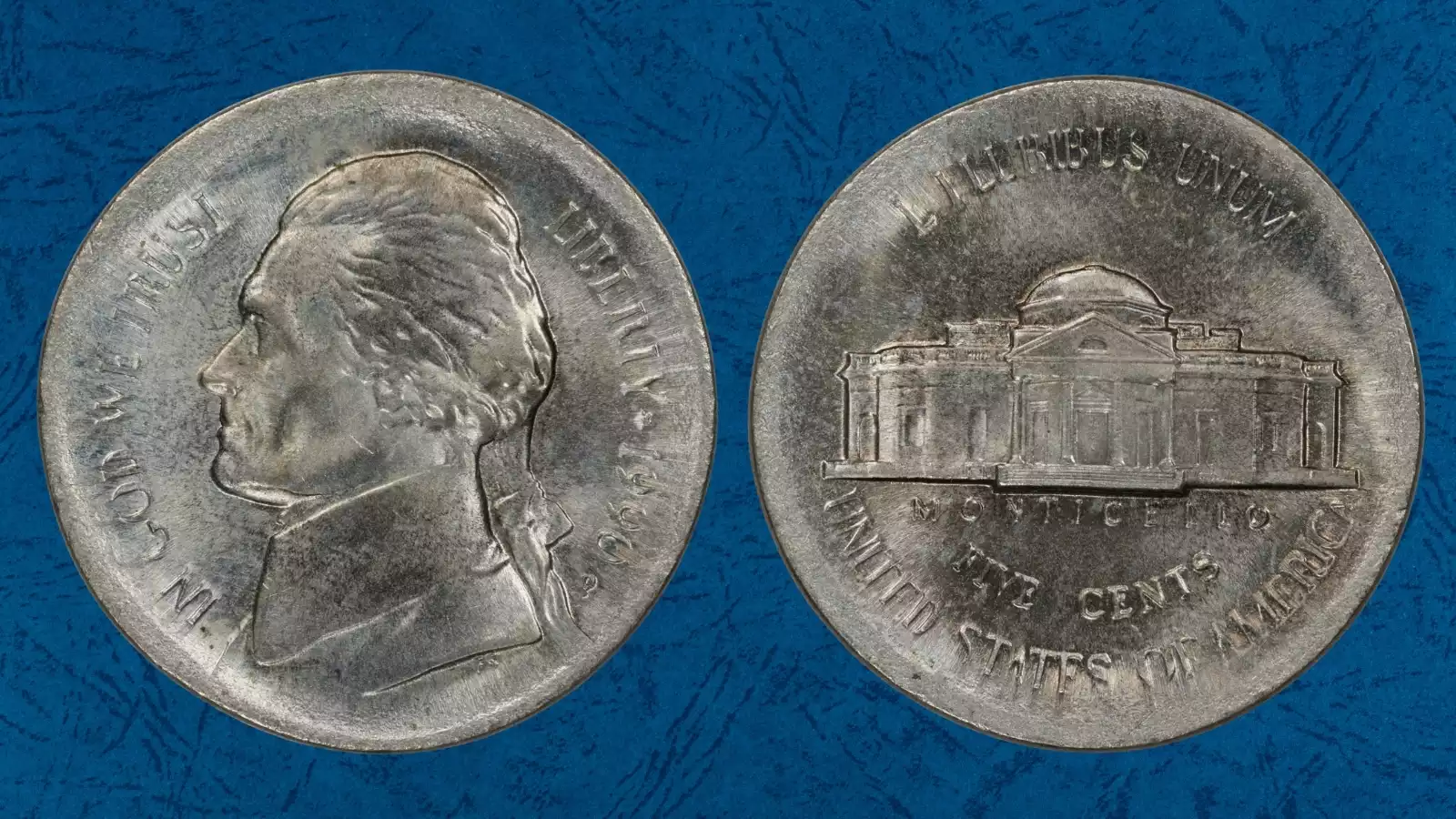 1990 nickel broadstrike error — coin spread beyond normal diameter with plain edge and flattened rim